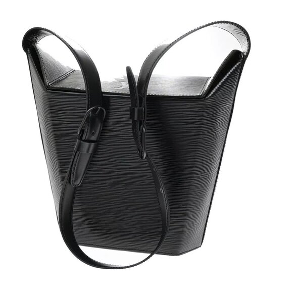 LOUIS VUITTON LV Sac Seau Shoulder Tote Bag Epi Leather Black